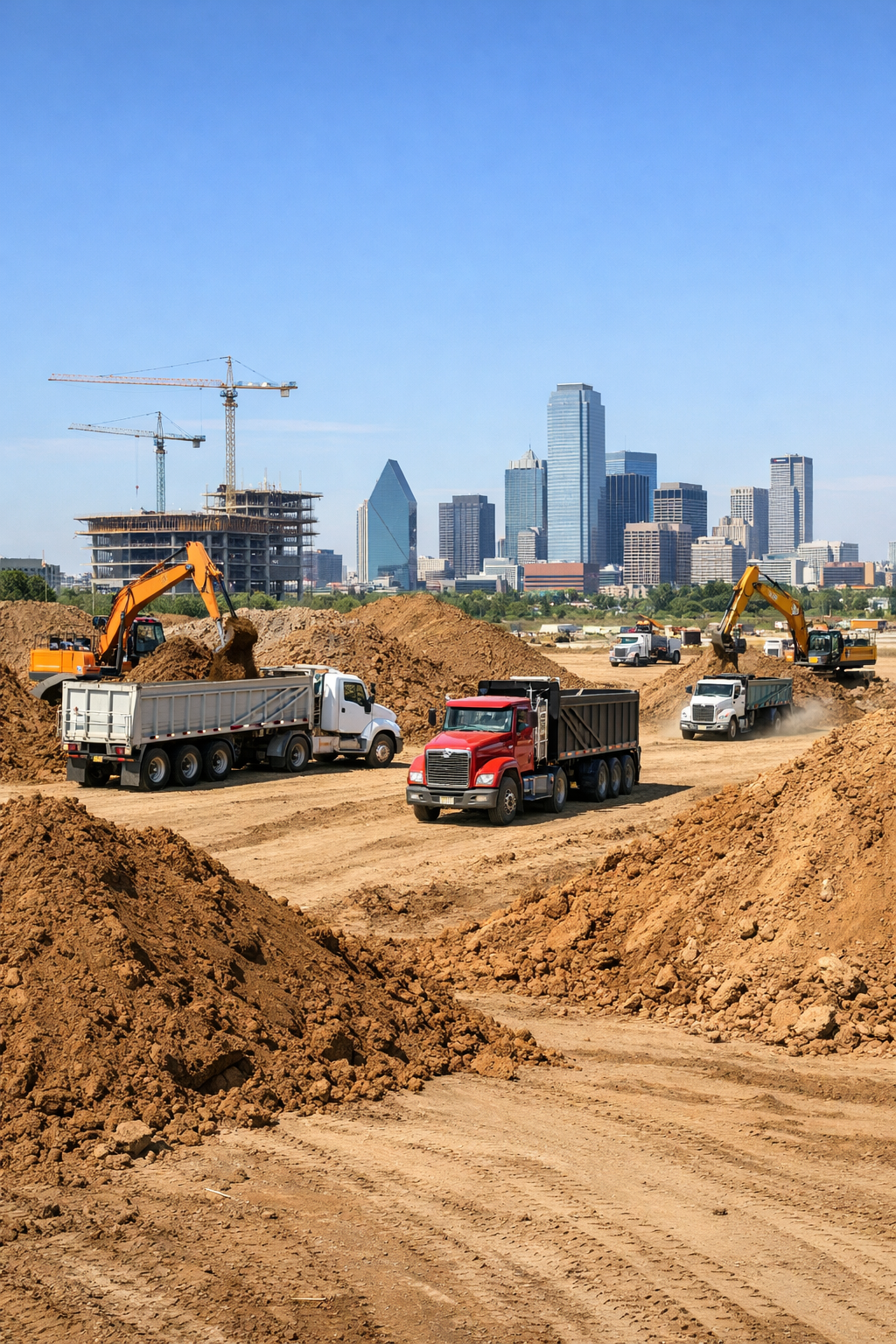 Sell Excess Fill Dirt in DFW at a construction site