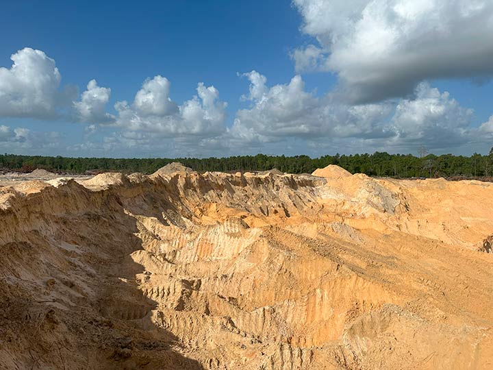 A-3 structural fill Florida Lecanto sand mine Citrus County near Tampa