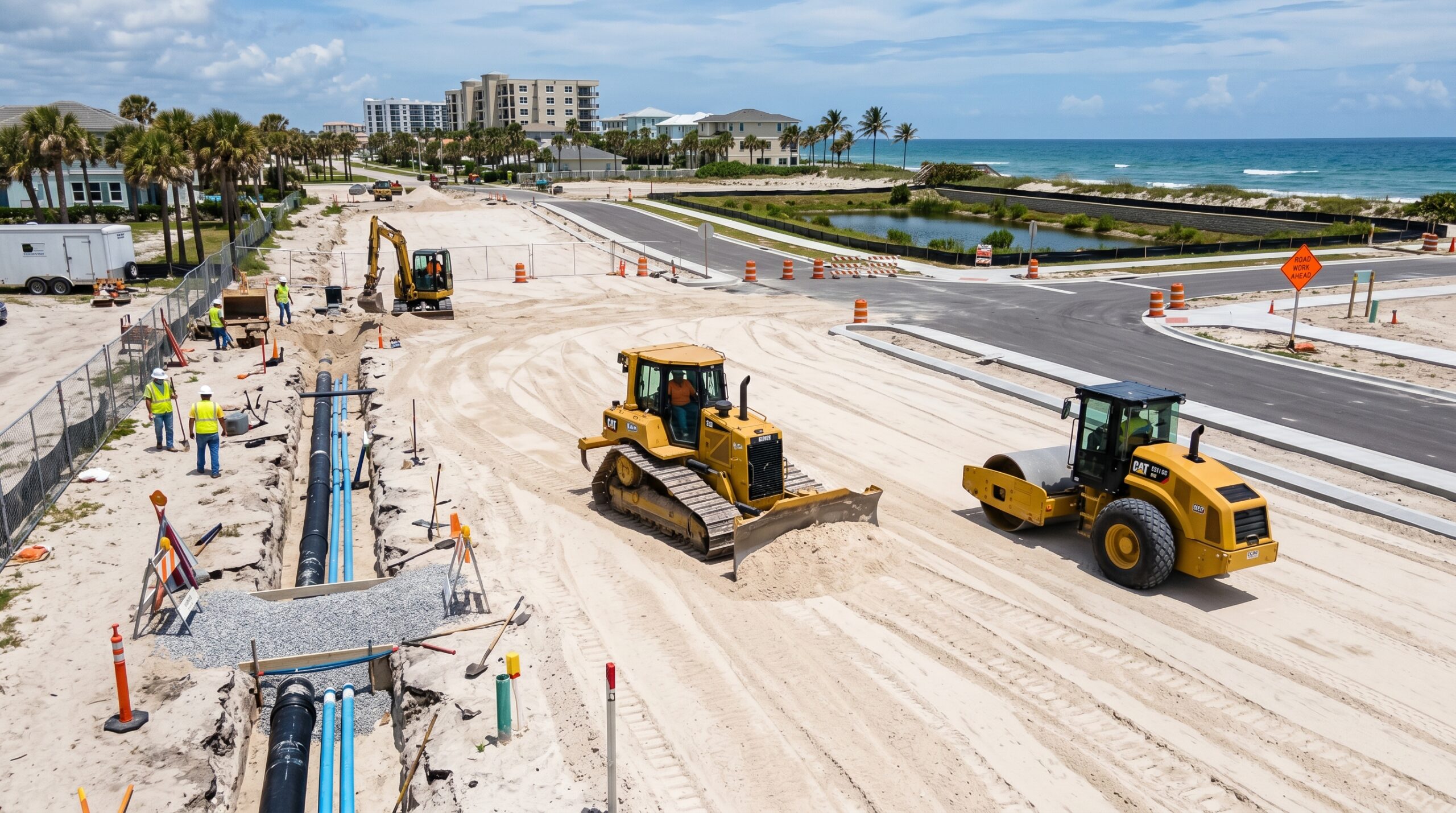 A-3 sand used in Florida construction projects for grading, drainage, and site preparation.