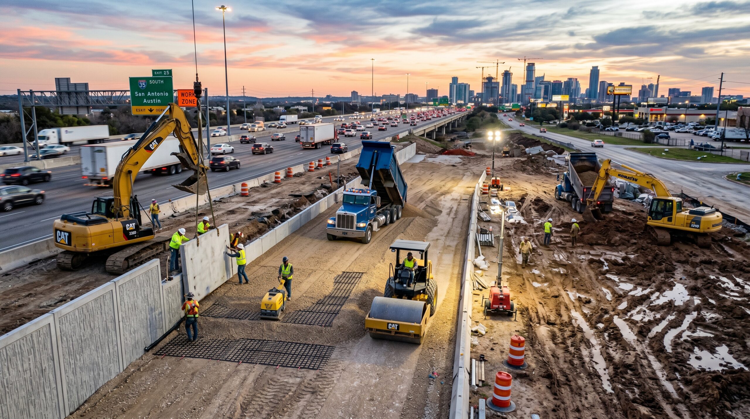 MSE backfill vs traditional fill materials used in Texas highway and retaining wall construction projects.
