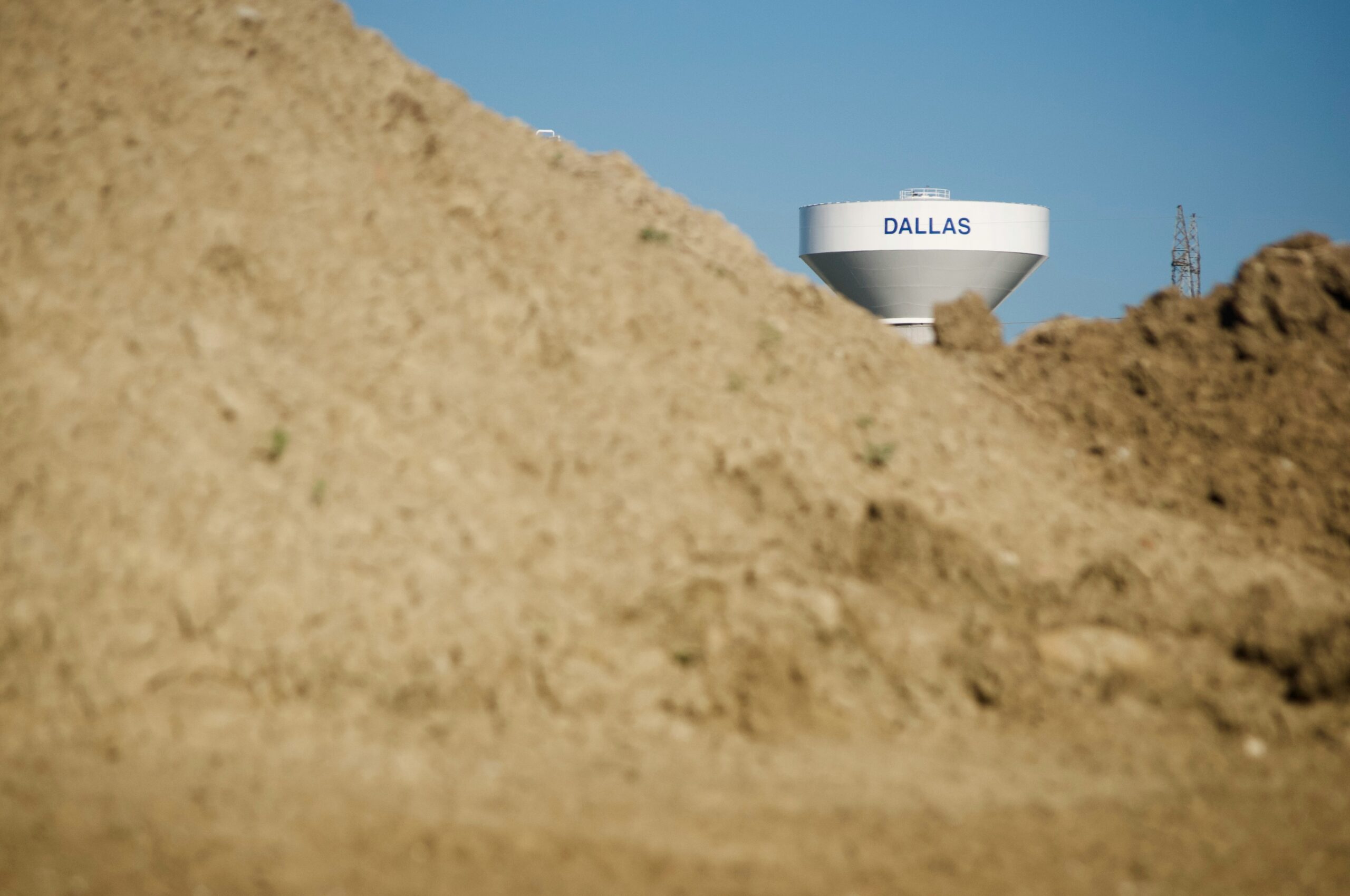 select fill dirt on a construction job site in dallas fort worth metroplex